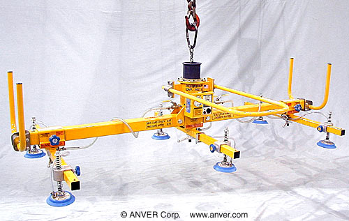 ANVER Mechanical Generator with Six Pad Lifting Frame for Lifting & Handling Steel Plate 10 ft x 6 ft (3.0 m x 1.8 m) up to 600 lb (272 kg)